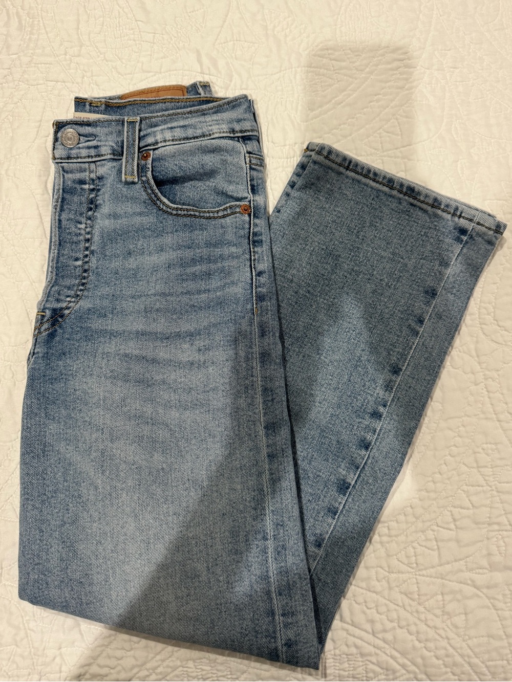 Levi's Straight-Leg Jeans in Light Blue Wash